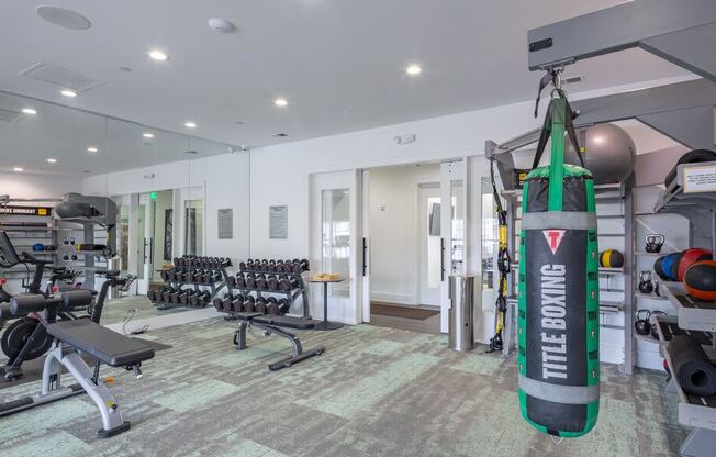 the gym at the apartments for rent