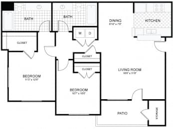 2 beds, 2 baths, 1,014 sqft, $2,200
