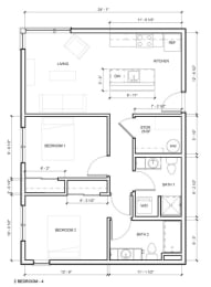 2 beds, 2 baths, 900 sqft, $1,770