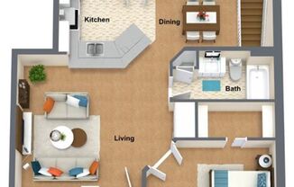 1 bed, 1 bath, 935 sqft, $1,505, Unit 283