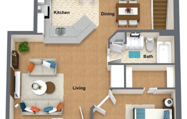1 bed, 1 bath, 935 sqft, $1,505, Unit 204