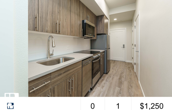 Studio, 1 bath, 345 sqft, $1,250, Unit 403