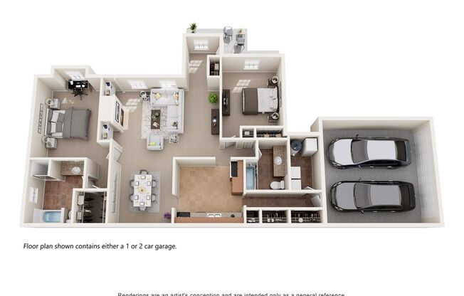 2 beds, 2 baths, 1,518 sqft, $2,250, Unit 7028