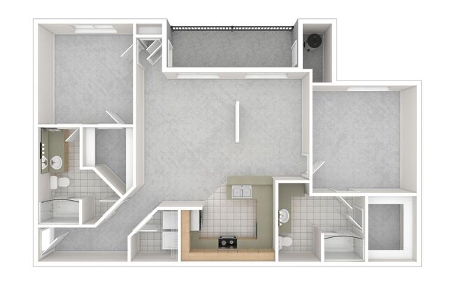 2 beds, 2 baths, 1,242 sqft, $1,515