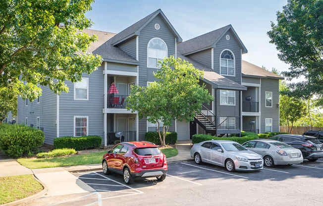 Parking Spaces in Front of Oak Hollow Apartment Building