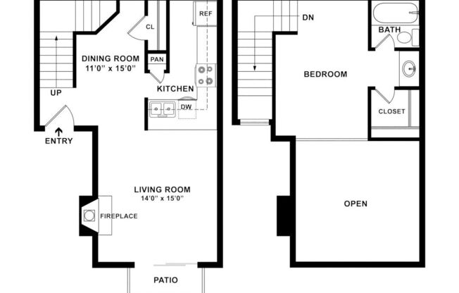 1 bed, 1 bath, 720 sqft, $1,315