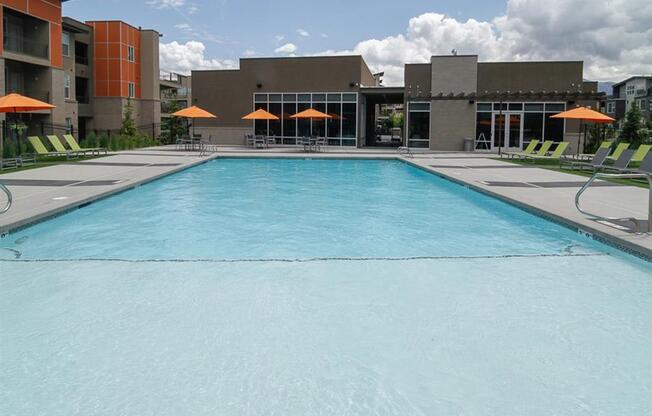 Blue Cool Swimming Pool at Lofts at 7800 Apartments, Utah, 84047