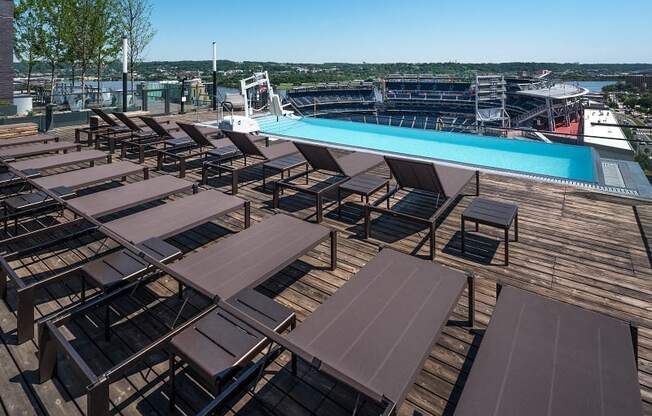 Rooftop pool and deck