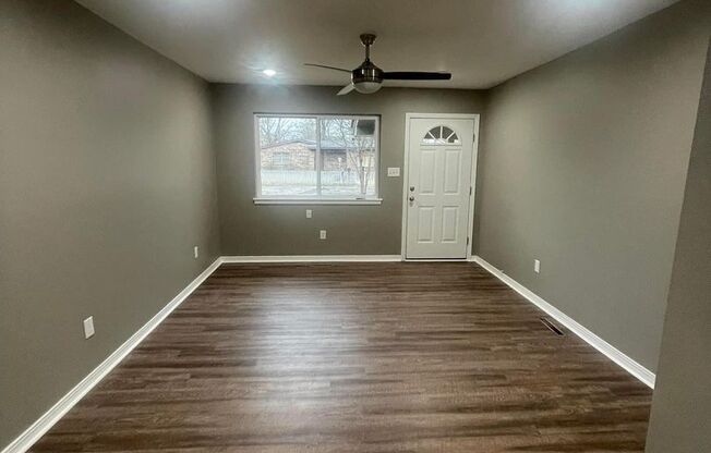 Come take a look at this remodeled three-bedroom two-bathroom home