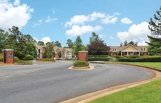 Drive way entrance to apartment complex