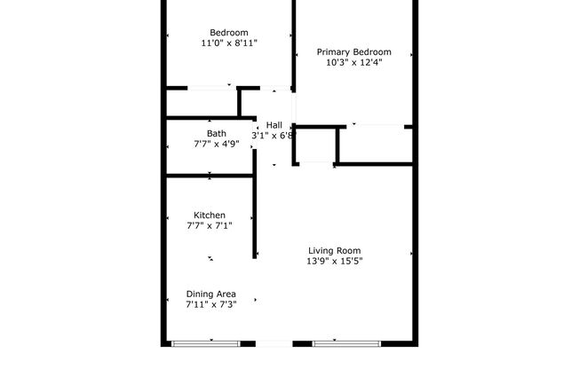 2 beds, 1 bath, $1,164