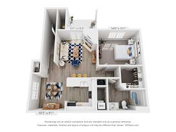 1 bed, 1 bath, 925 sqft, $2,003