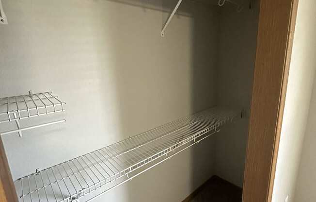 the closet in the master bedroom is empty