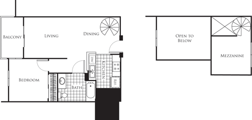 1 bed, 1 bath, 728 sqft, $2,253