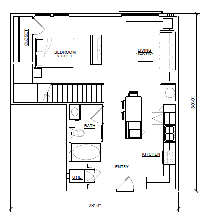 Studio, 1 bath, 718 sqft, $1,802
