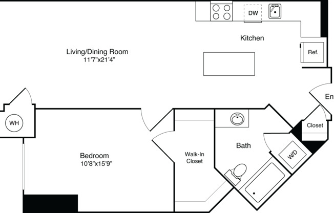 1 bed, 1 bath, 790 sqft, $2,640, Unit 193