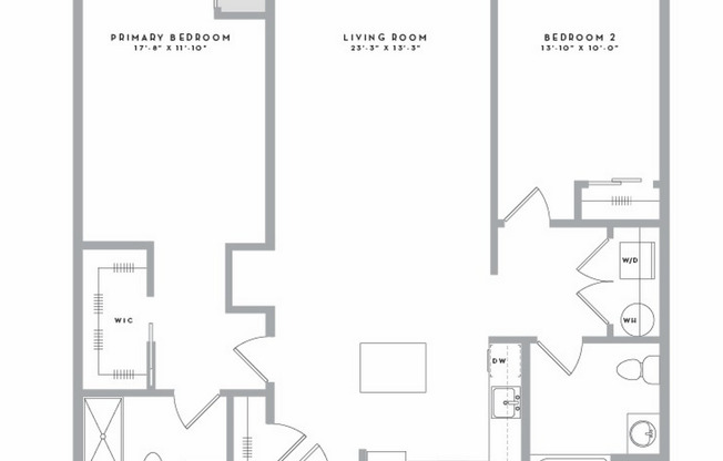 2 beds, 2 baths, 1,153 sqft, $3,480