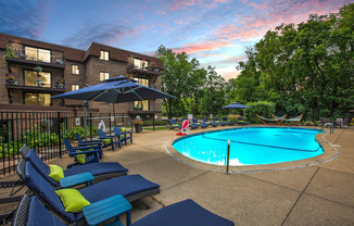 Laurel West End Apartments in Golden Valley, MN photo of resort-style pool