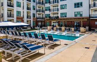 Pool deck at Link Apartments® Grant Park, Atlanta, Georgia