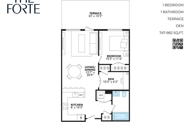 1 bed, 1 bath, 887 sqft, $3,649, Unit APT. 337
