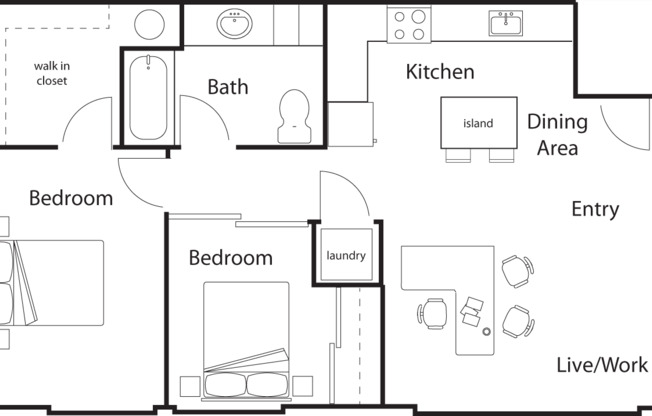 2 beds, 2 baths, 856 sqft, $2,370, Unit 135