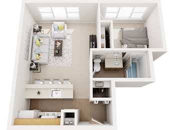 1 bed, 1 bath, 625 sqft, $1,100