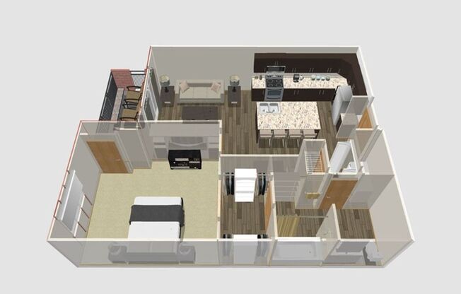 1 bed, 1 bath, 821 sqft, $1,765, Unit 104-313