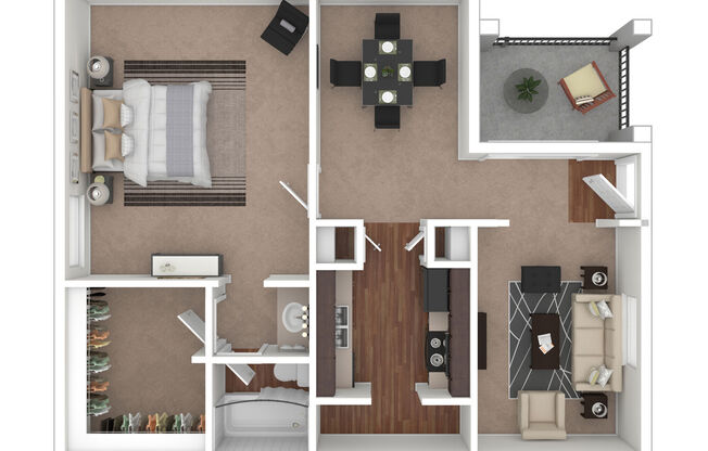 1 bed, 1 bath, 974 sqft, $910