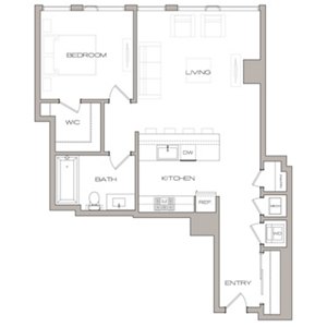 1 bed, 1 bath, 799 sqft, $4,712