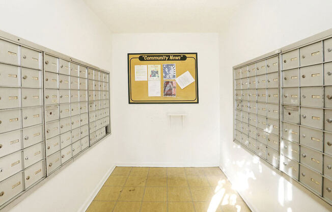 mailroom at Bradford Chase apartments