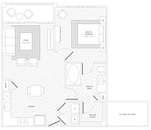 1 bed, 1 bath, 719 sqft, $1,224