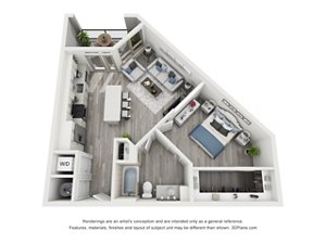 1 bed, 1 bath, 731 sqft, $1,632