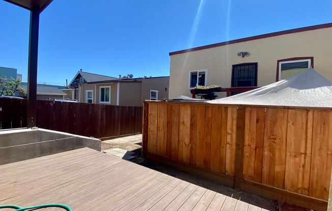 Remodeled back House with Large & Sunny Deck