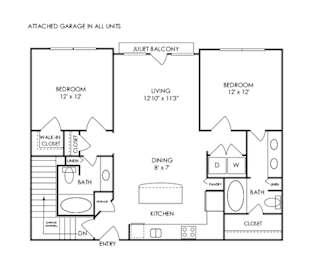 2 beds, 2 baths, 1,051 sqft, $2,255