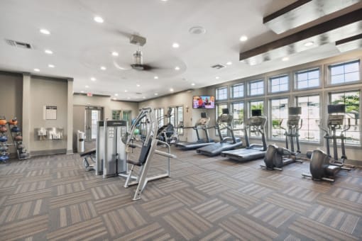 Gym with Cardio Equipment at The Loree, Jacksonville, FL, 32256