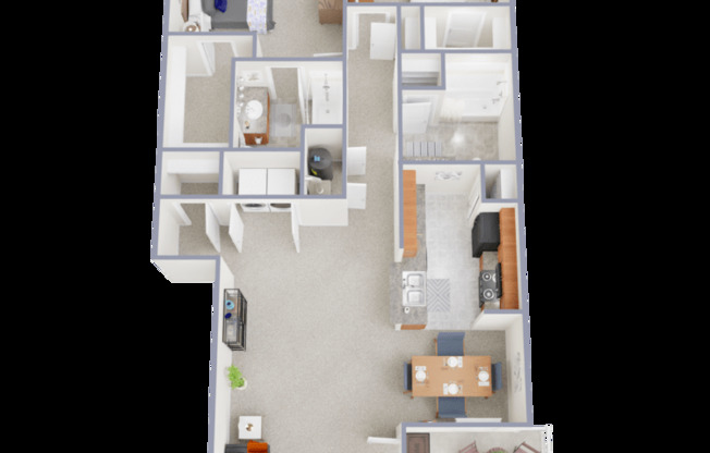 2 beds, 2 baths, 1,243 sqft, $1,399