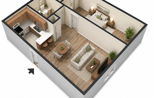 1 bed, 1 bath, 436 sqft, $1,795, Unit 24