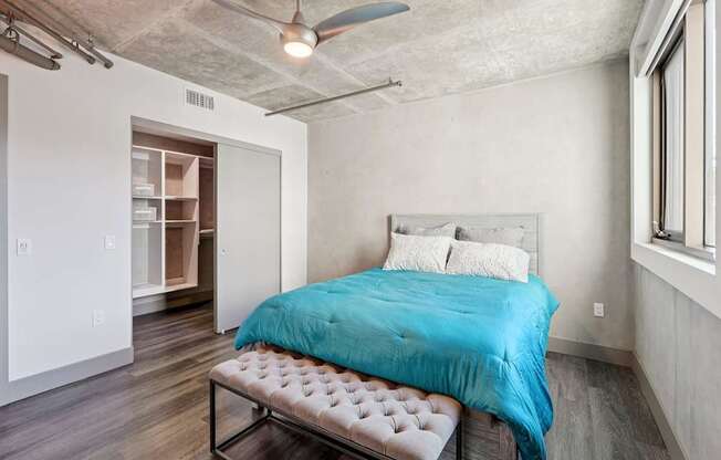 Comfortable Bedroom at The Mansfield at Miracle Mile, Los Angeles, CA, 90036