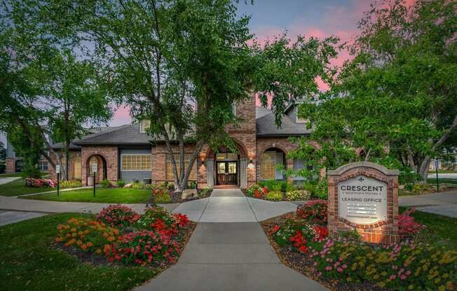 Leasing Office Exterior at Crescent Apartment Homes, Kansas, 66219
