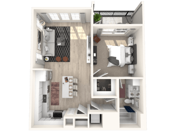 1 bed, 1 bath, 767 sqft, $1,624