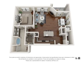 1 bed, 1 bath, 905 sqft, $2,056