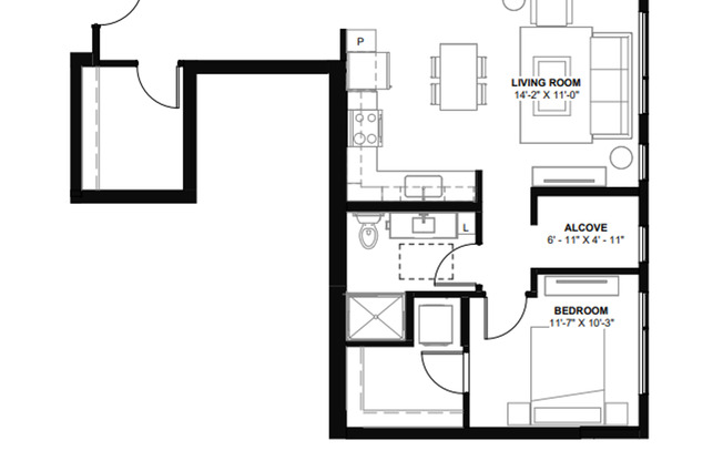 1 bed, 1 bath, 848 sqft, $2,095, Unit 226