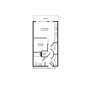 1 bed, 1 bath, 530 sqft, $2,000
