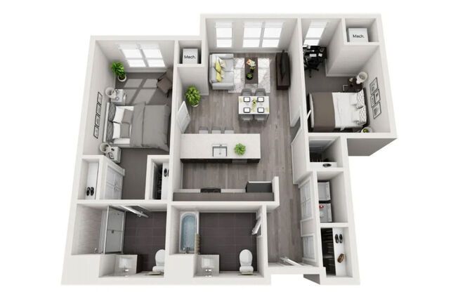 2 beds, 2 baths, 961 sqft, $2,178