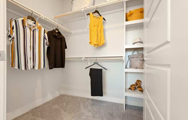 walk-in closet of an apartment at ironridge
