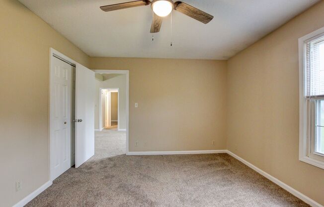 Fresh Paint and Carpet. 3 bed 2 bath.  Parklike Backyard