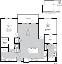 2 beds, 2 baths, 1,200 sqft, $2,253