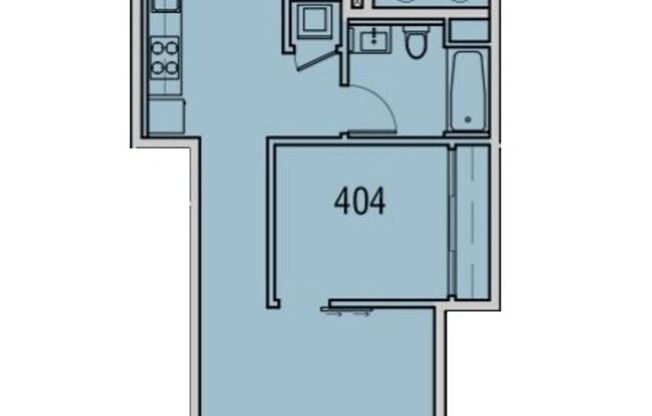 Studio, 1 bath, 525 sqft, $2,650, Unit 404