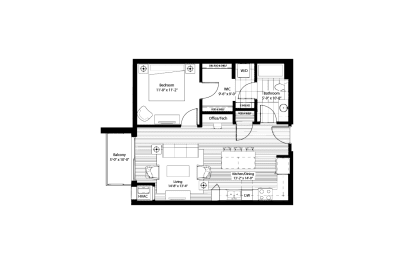 1 bed, 1 bath, 737 sqft, $1,615