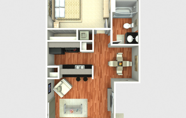 1 bed, 1 bath, 700 sqft, $844